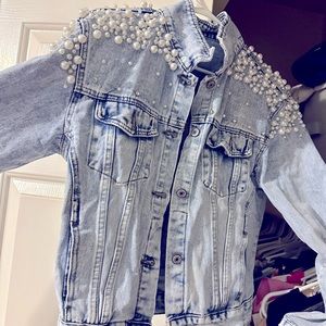 Pearl denim jacket